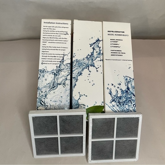 3 Pack Belvita Refrigerator Water Filters / 2 filters for LG - Picture 3 of 5